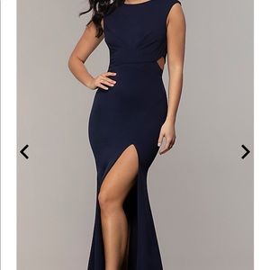 Navy blue gown
